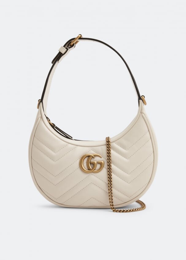

Сумка Gucci GG Marmont Half-Moon-Shaped Mini, белый