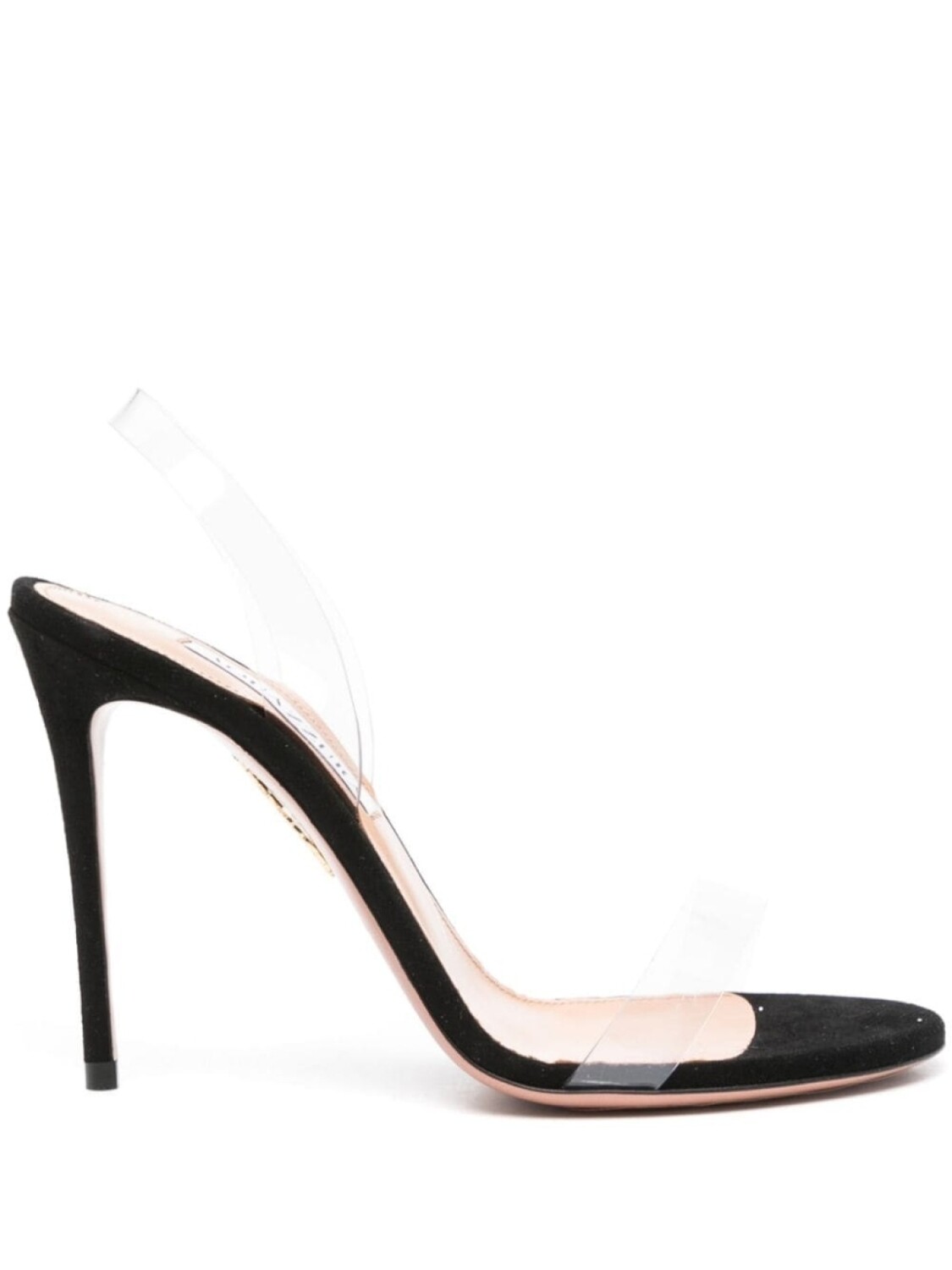 

Aquazzura босоножки So Nude 105 мм с открытой пяткой, нейтральный цвет