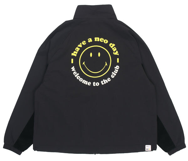 Куртка adidas neo U Smly Jkt Colorblock Casual Stand Collar Jacket Black, черный — фото 2