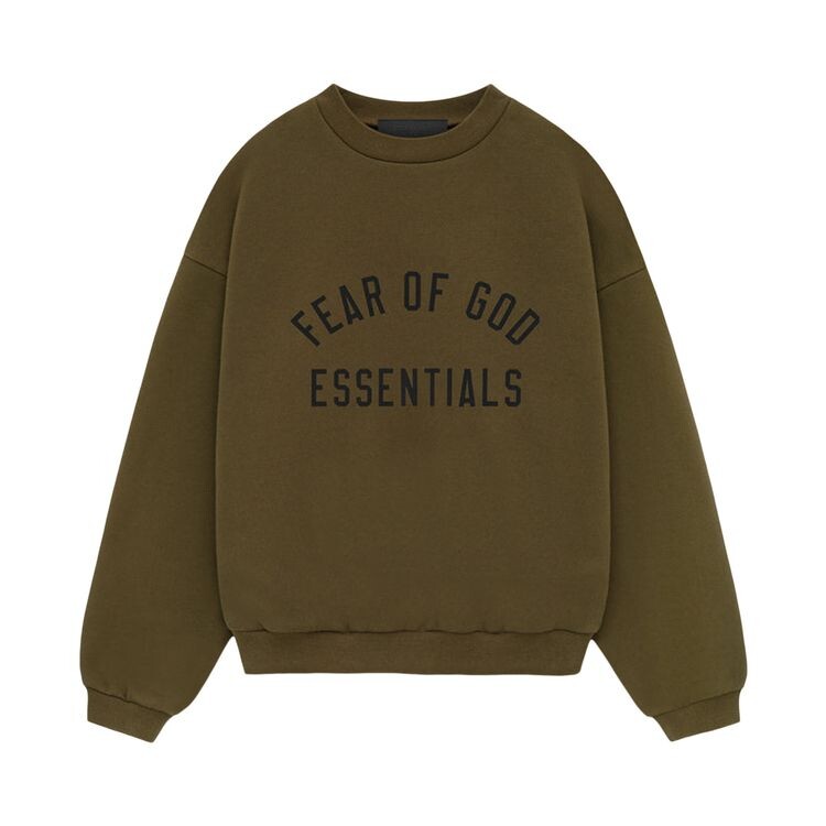 

Толстовка Fear of God Essentials Kids Fleece Crewneck Olive, зеленый