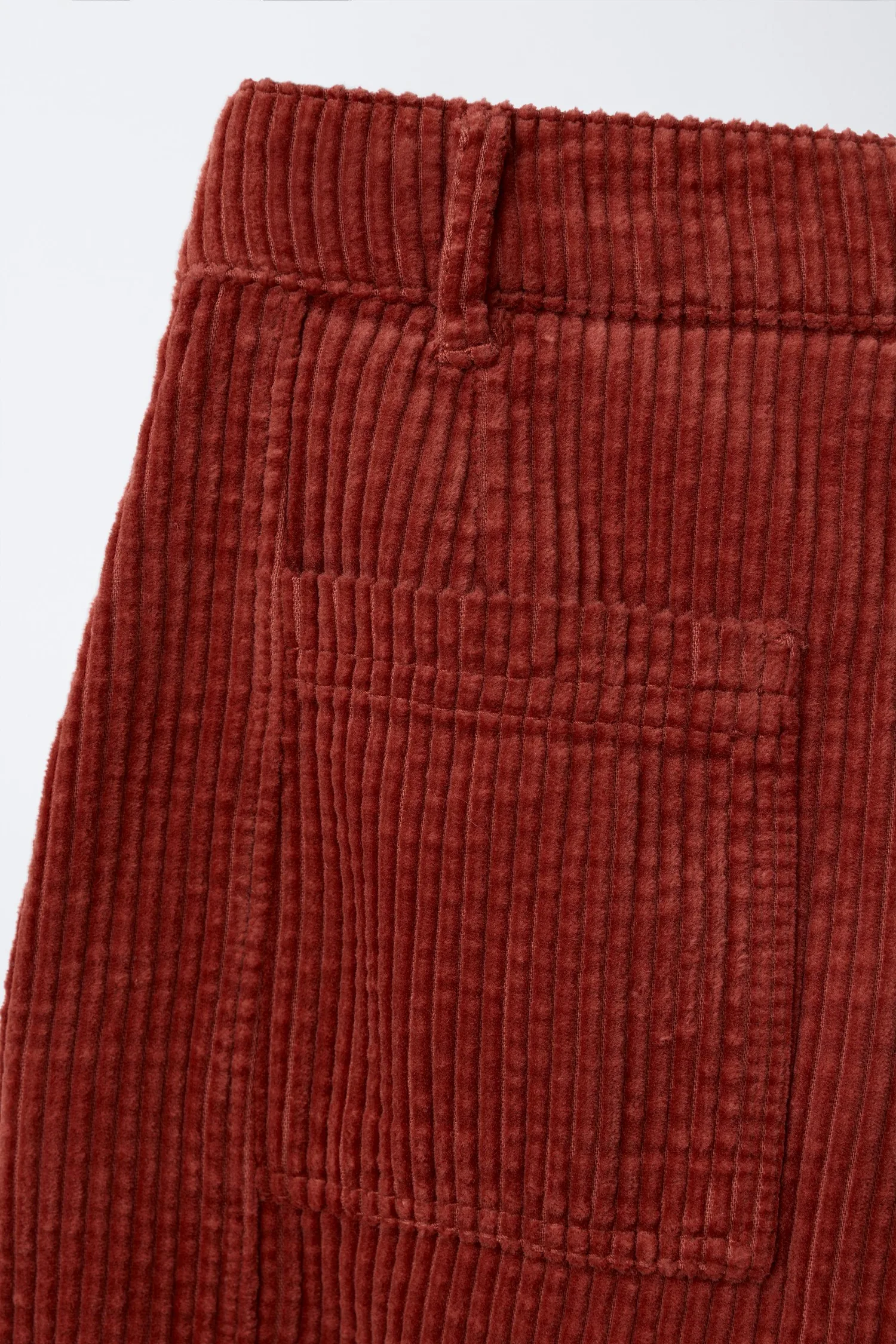 Zara Вельветовые брюки бочкообразной формы — фото 4