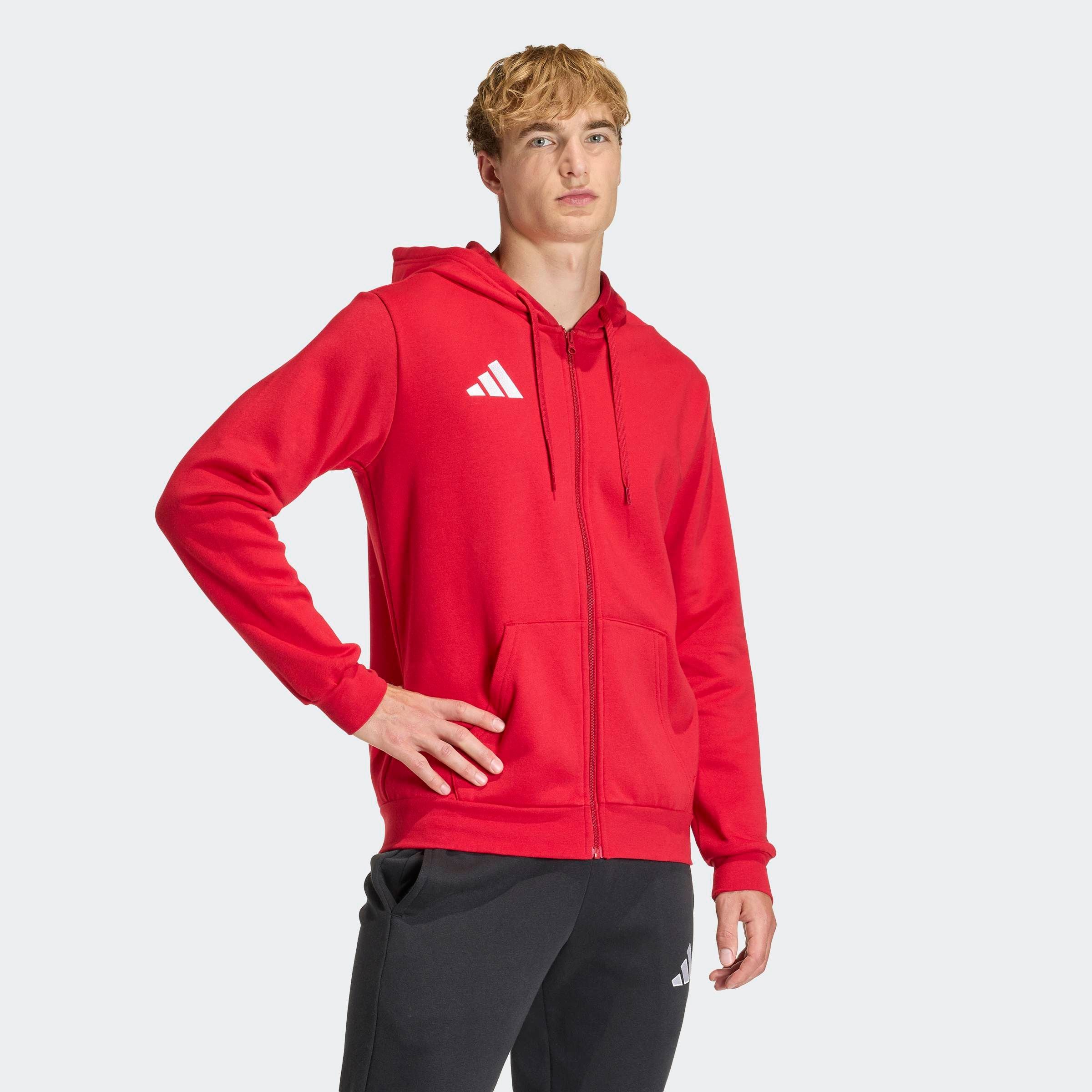 Adidas Performance Спортивный худи на молнии 'ENT26' в цвете Blood Red — фото 3