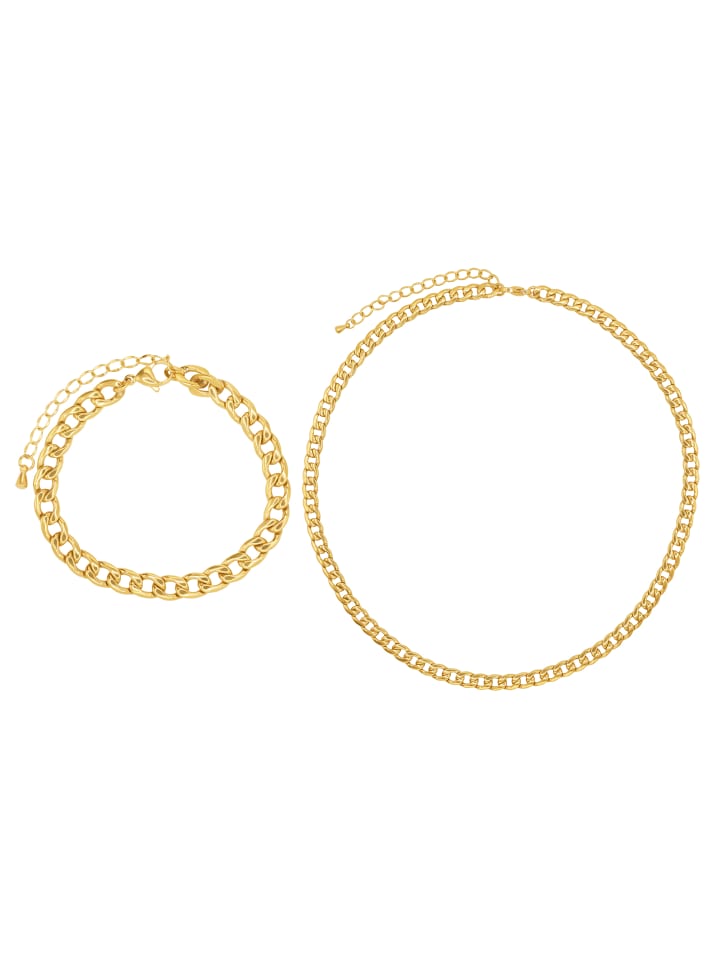 

Steel_Art Мужской ювелирный набор с колье и браслетом, комплект «Иван», золотистого цвета