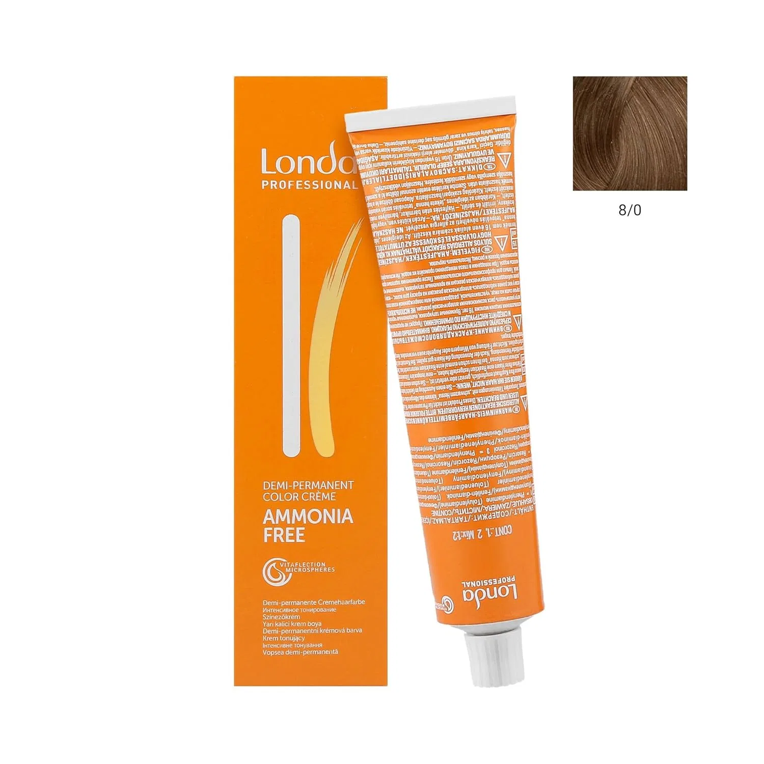 Крем-краска для волос «Demi-Permanent Colour Cream 8/0» от Londa Londa — фото 2