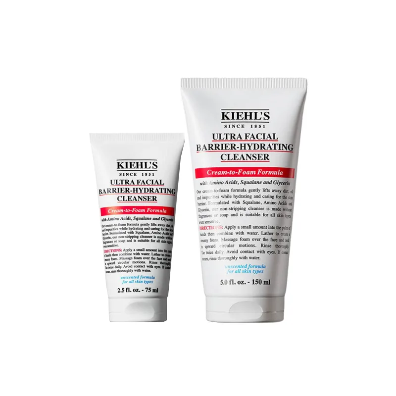 Гель для умывания Kiehl's — Очищающая пенка с аминокислотами для мужчин и женщин, увлажняющая и освежающая, +, 75 мл