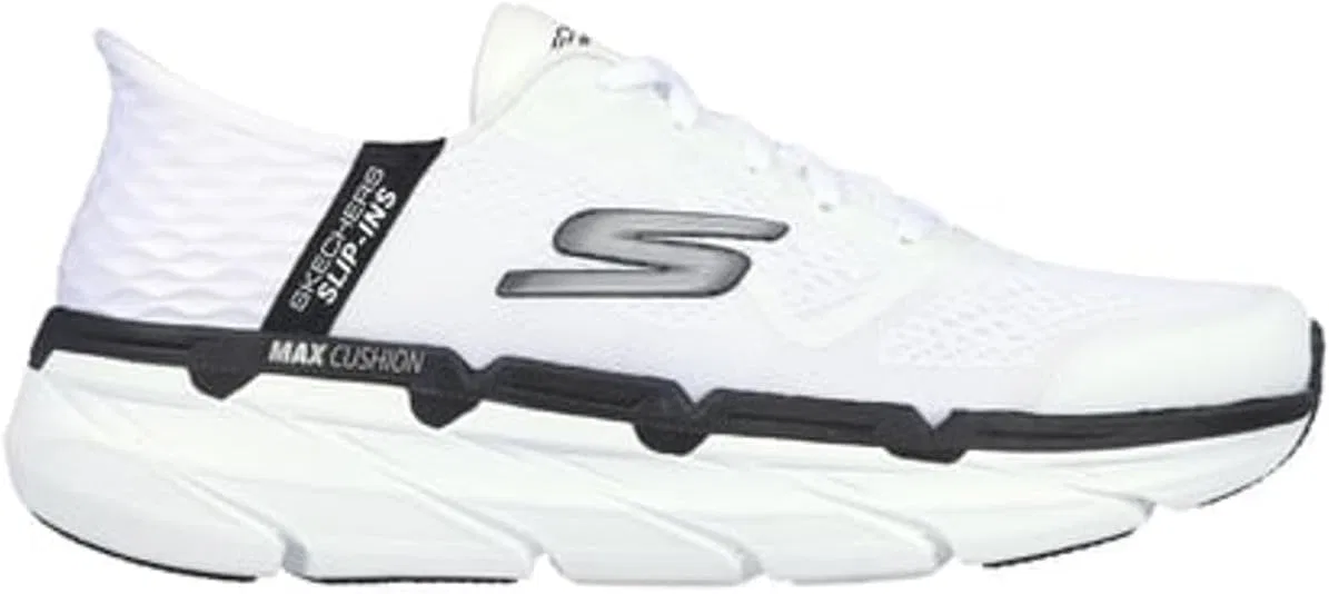 Мужские кроссовки Skechers Max Cushioning Slip-ins - спортивные кроссовки для тренировок, бега и ходьбы с эффектом памяти, White — фото 4
