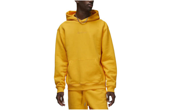 Толстовка Air Jordan Wordmark Fleece Hoodie 'Yellow', желтый — фото 2