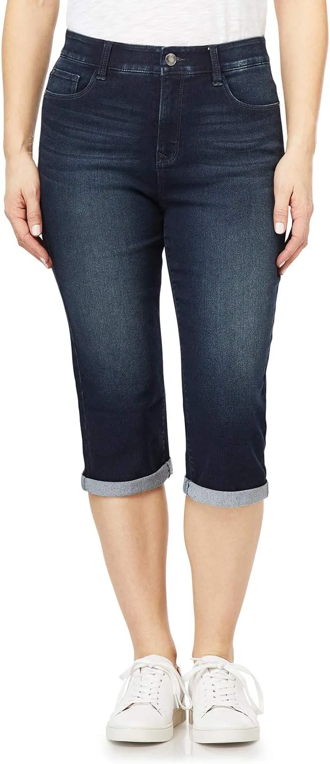 

Angels Forever Young Sculpt 17" Capri для женщин, фигуроформирующие стрейч джинсы, средняя посадка