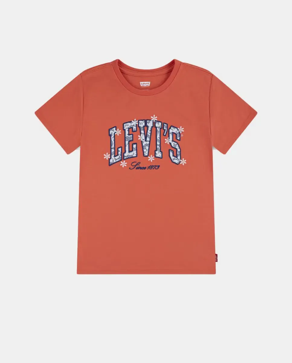 Топ с нашивками из шамбре от Levi's, оранжевый