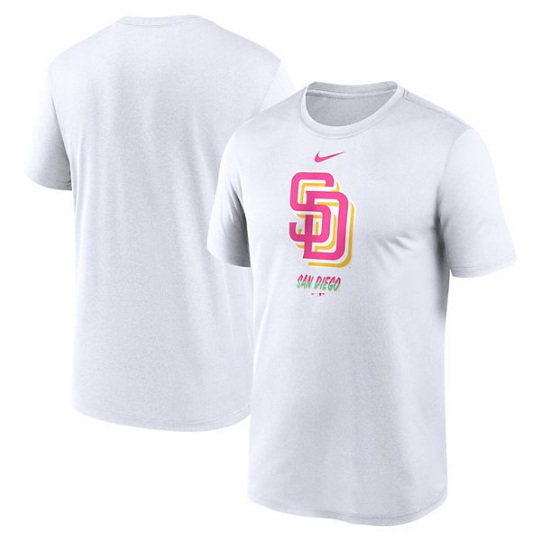 

Мужская белая футболка San Diego Padres City Connect Logo Nike