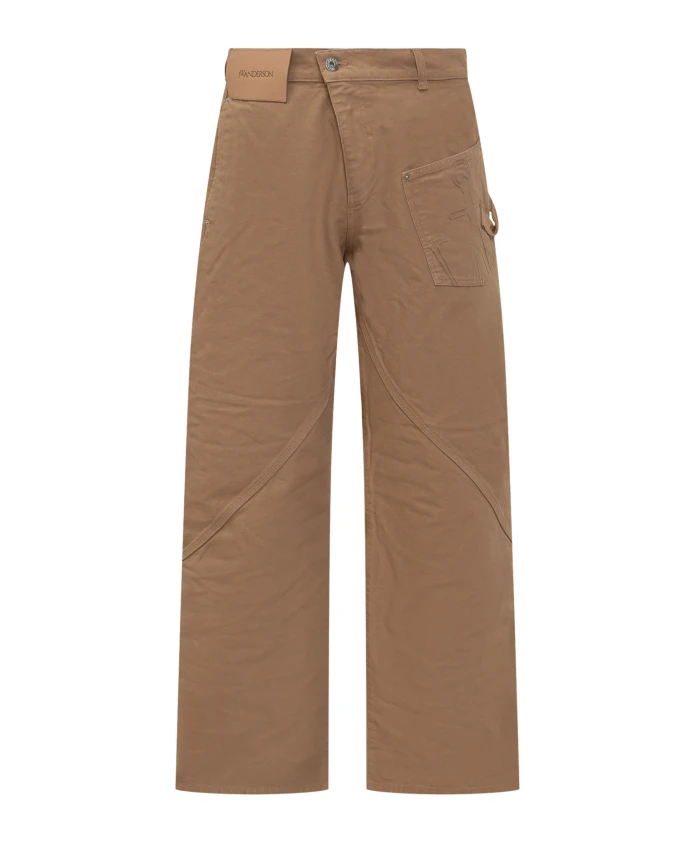 

Стильные брюки на молнии Jw Anderson, коричневый