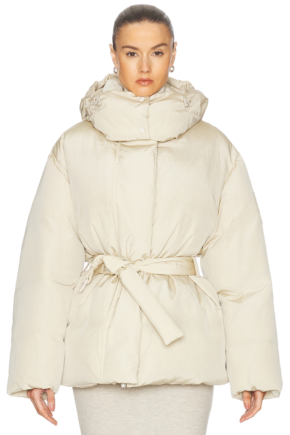 

Пуховик Oksa с блестящим покрытием Acne Studios, цвет Faded Grey