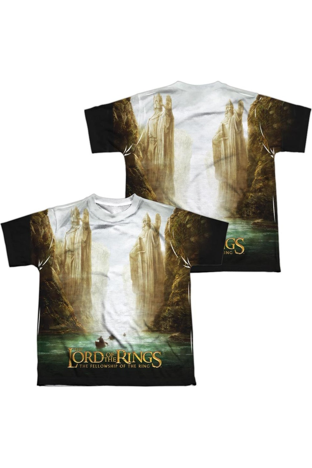 

Футболка молодежная с коротким рукавом "Властелин Колец: Братство Кольца" (двусторонний принт) Gildan, белый