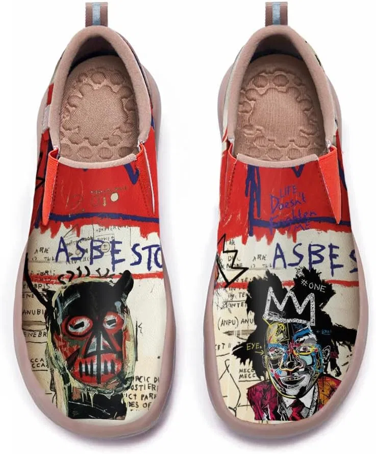 Мокасины повседневные, легкие, с рисунком Basquiat Pattern-07 Solepulse