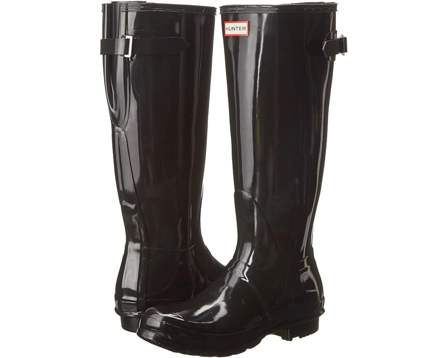 

Ботинки Hunter Original Back Adjustable Gloss Rain, черный