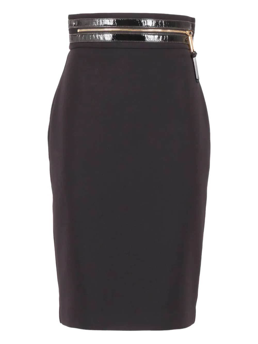 

Юбка-карандаш миди с застежкой-молнией Elisabetta Franchi, черный