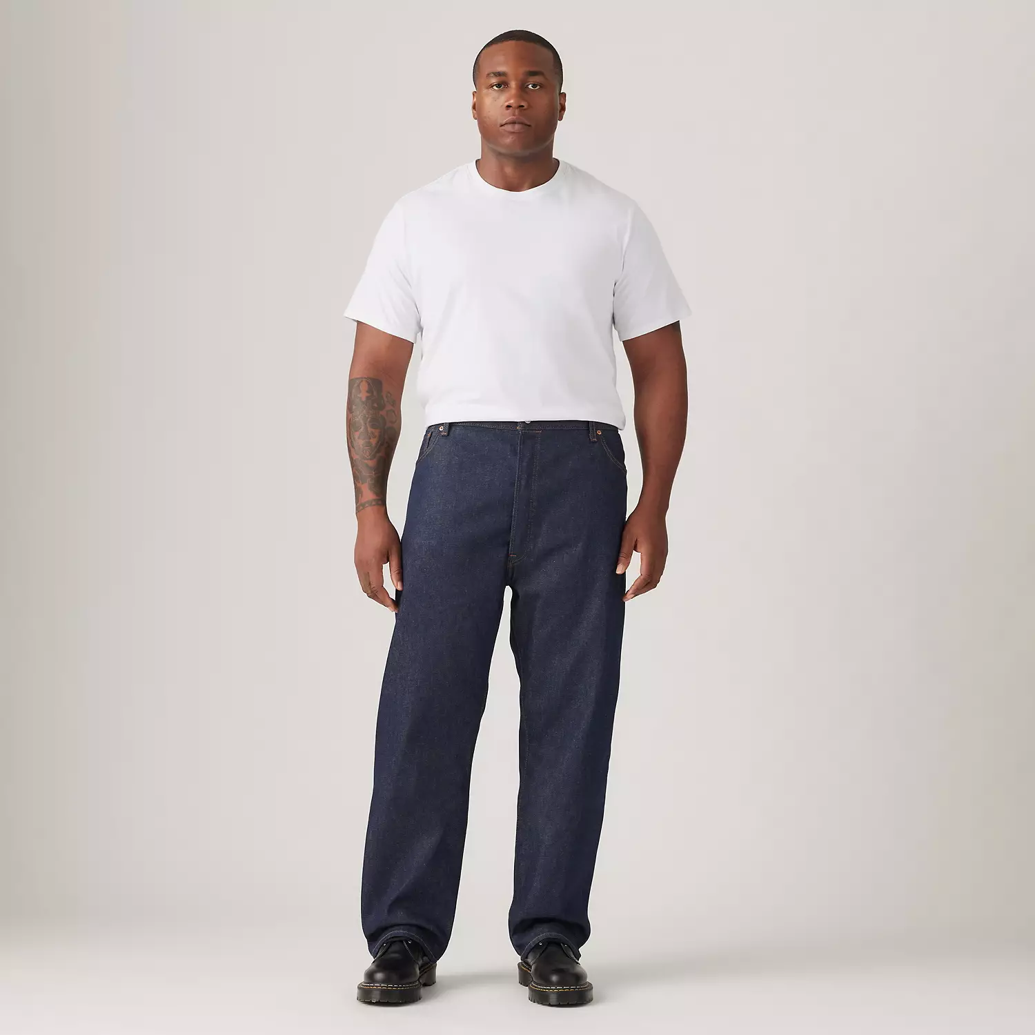 Мужские джинсы 501 с термоусадкой (большие и высокие) Levi's, цвет Rigid - Dark Wash - Non Stretch — фото 2