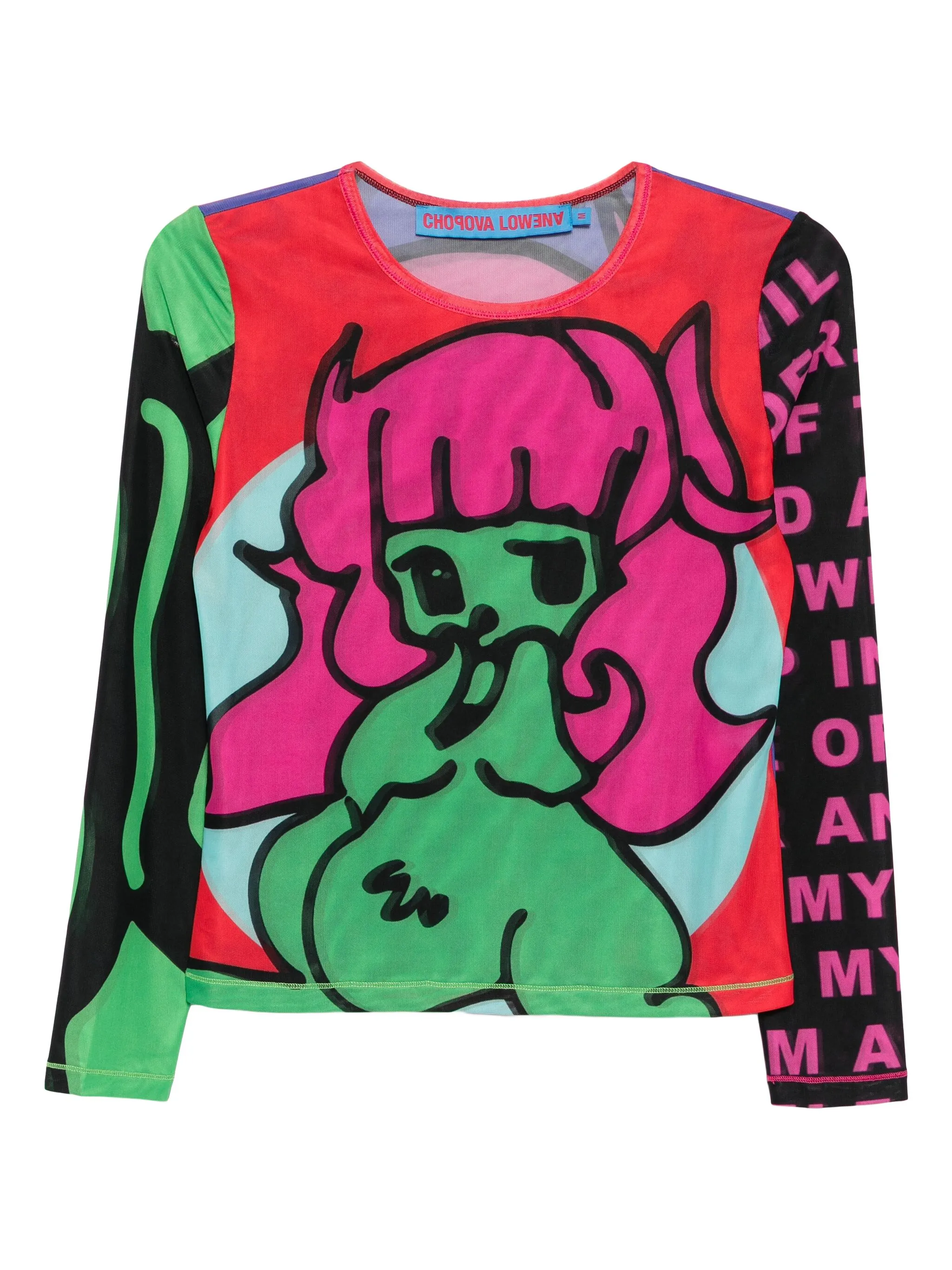 

Топ с графичным принтом Chopova Lowena, зеленый