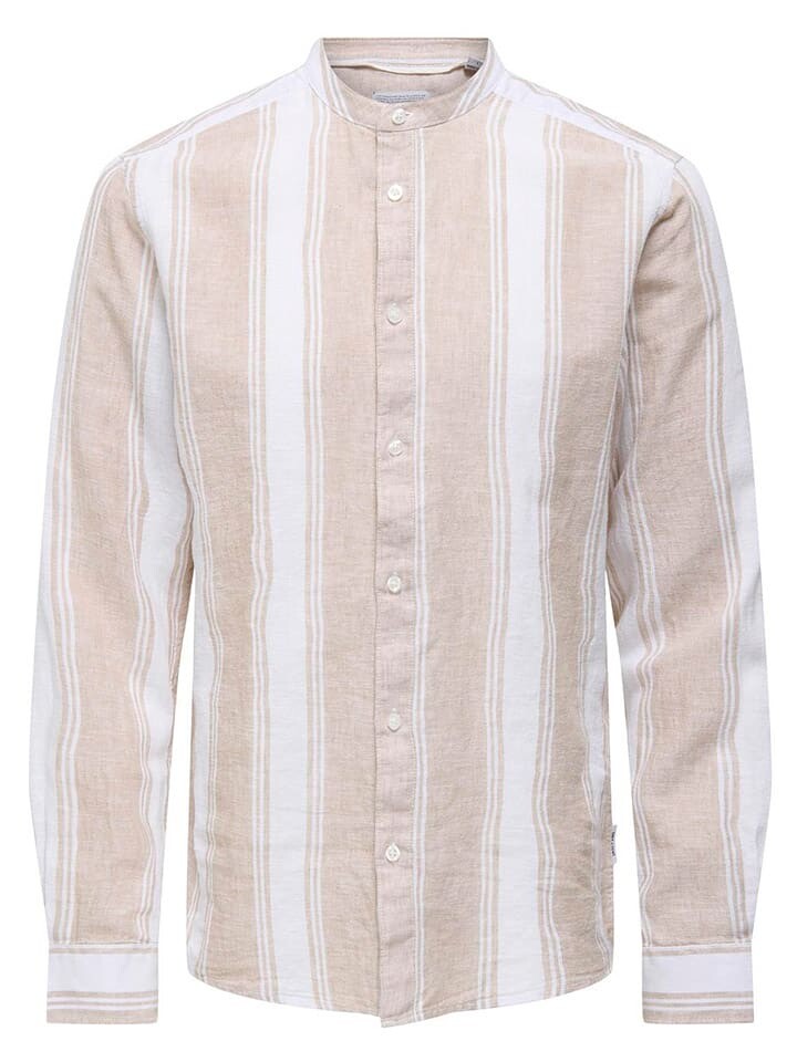 

Рубашка ONLY & SONS, цвет beige/weiß