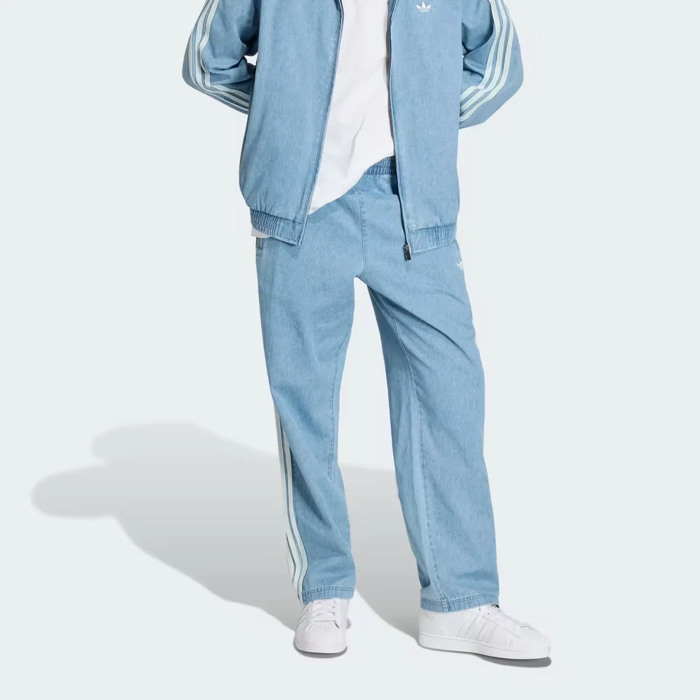 Джинсы деним Adidas Originals FB DENIM светло-синие — фото 3