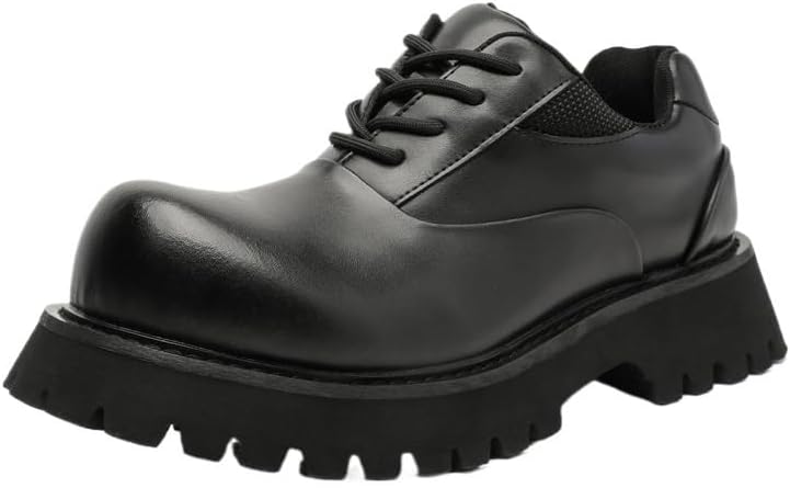 

Мужские оксфорды из кожи, классические дерби на платформе, высокий каблук, протекторная подошва, противоскользящие и износоустойчивые, подходят для офиса, деловых встреч и повседневного ношения Zestrelax, черный