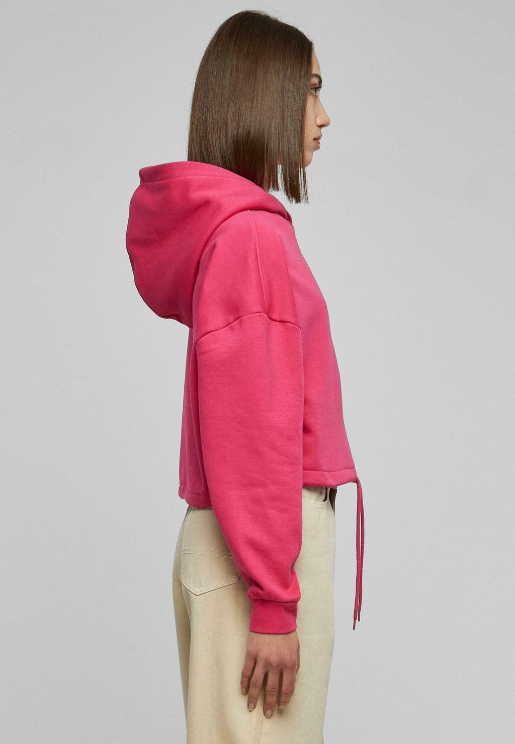 

Толстовка с капюшоном CROPPED Urban Classics, розовый