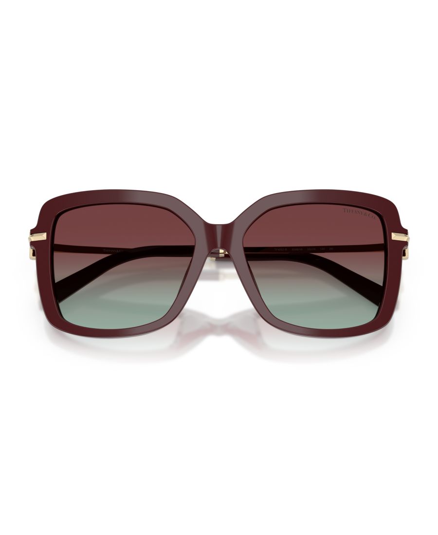 Женские квадратные солнцезащитные очки, TF4252B Tiffany & Co, Burgundy, Blue — фото 2