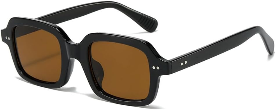 

Солнцезащитные очки Jelly Color для женщин и мужчин с панк-заклепками и защитой от УФ-излучения UV400, идеально подходят для занятий спортом на открытом воздухе и путешествий UYPTK, Black Tea