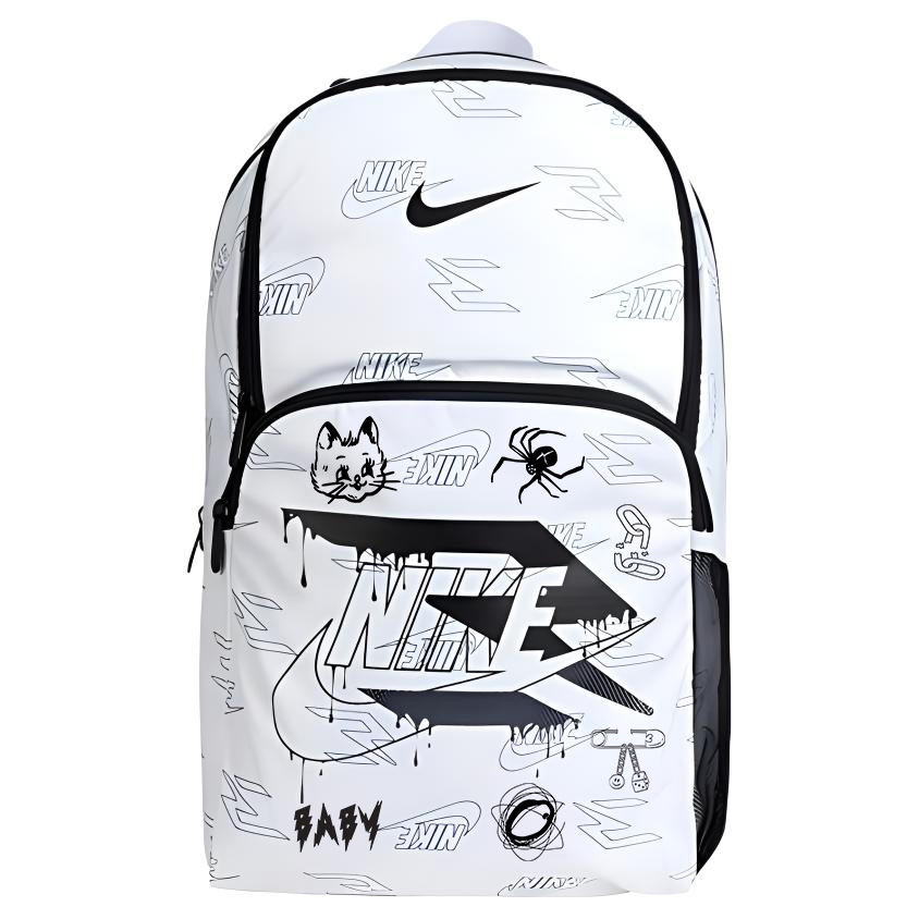 

Nike Полиэстеровый рюкзак унисекс белый, Black Graffiti