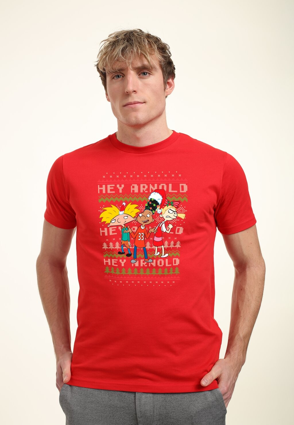 

Футболка с принтом HEY ARNOLD CHRISTMAS Henry Tiger, красный