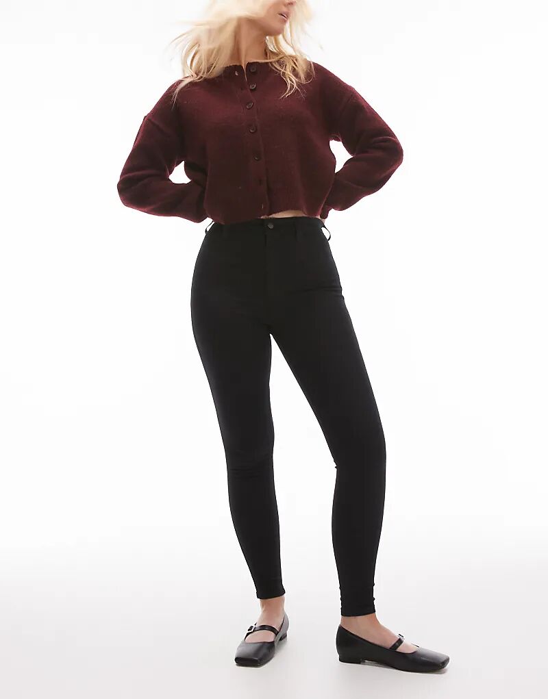 

Джинсы Joni с высокой посадкой черного цвета Topshop Hourglass