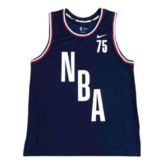 

Баскетбольное джерси Men's Nike NBA 75 Anniversary Basketball Training Sports Vest Jersey Blue