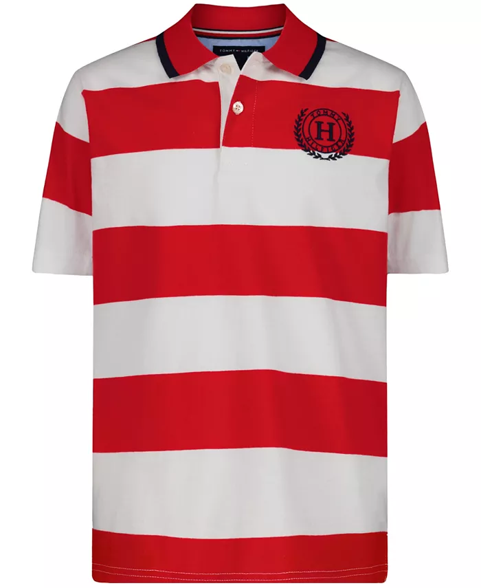 

Детская и мальчиковая поло в морскую полоску Mariner Stripe Tommy Hilfiger, красный