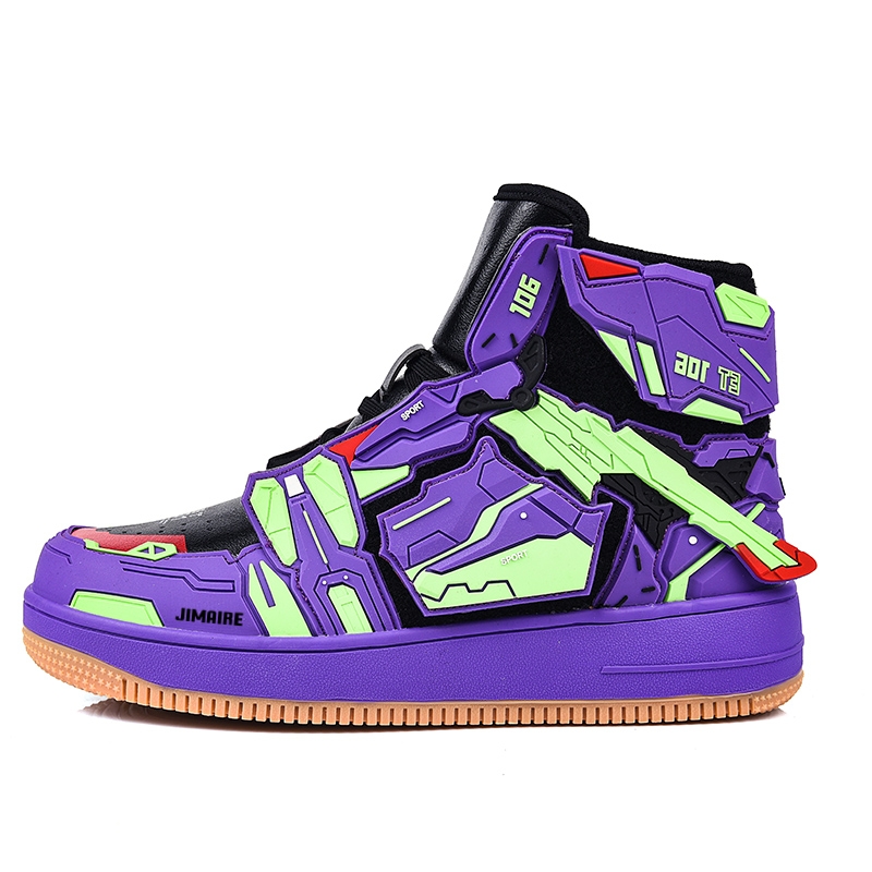 

King Jinmai Скользоустойчивые унисекс кеды высокие фиолетовые, цвет Purple