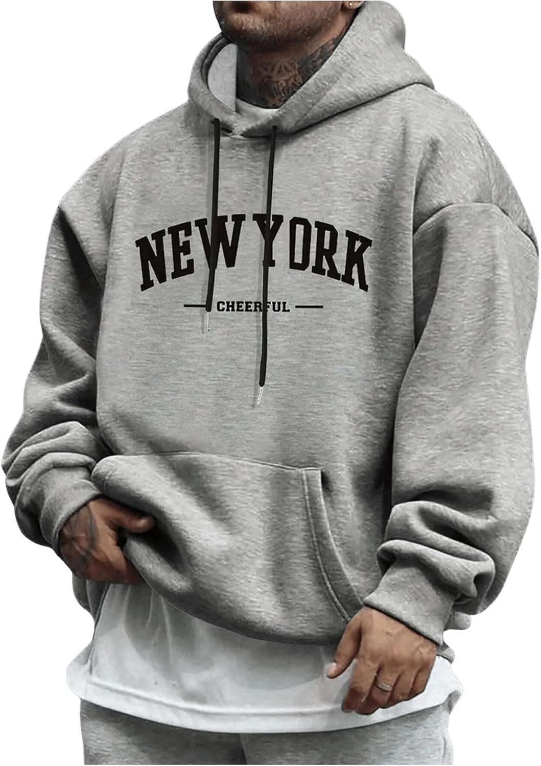 

GORGLITTER мужской оверсайз худи Y2k с принтом