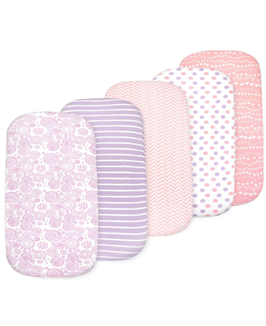 

Комплект постельного белья для детской люльки (для мальчика и девочки), 5 штук, универсальный, подходит для матрасов овальной, песочной и прямоугольной формы Bublo Baby, Pink