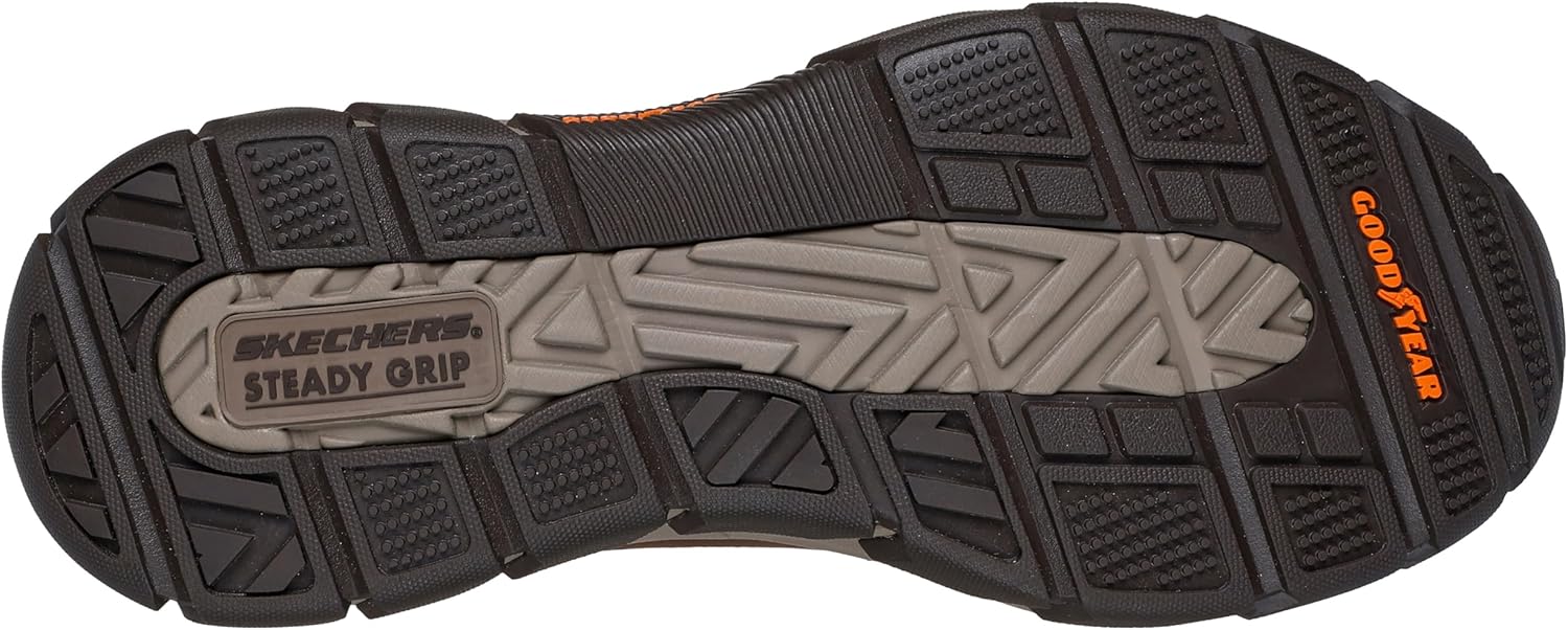 Мужские ботинки Skechers John Deere: Respected - водонепроницаемые кожаные полуботинки на шнуровке средней высоты Landin, темно-коричневый — фото 2