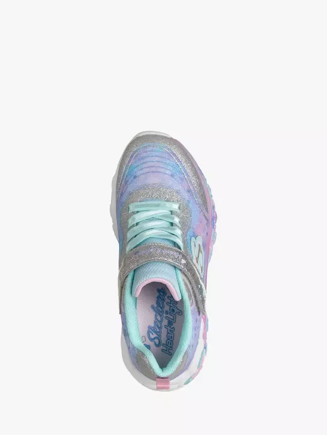 Детские кроссовки S-Lights Eternal Heart Lights, серебристый/разноцветный Skechers — фото 3
