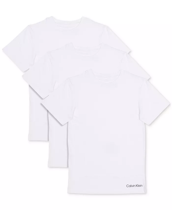 

Футболки хлопковые для мальчиков Little & Big, набор из 3 штук Calvin Klein, белый