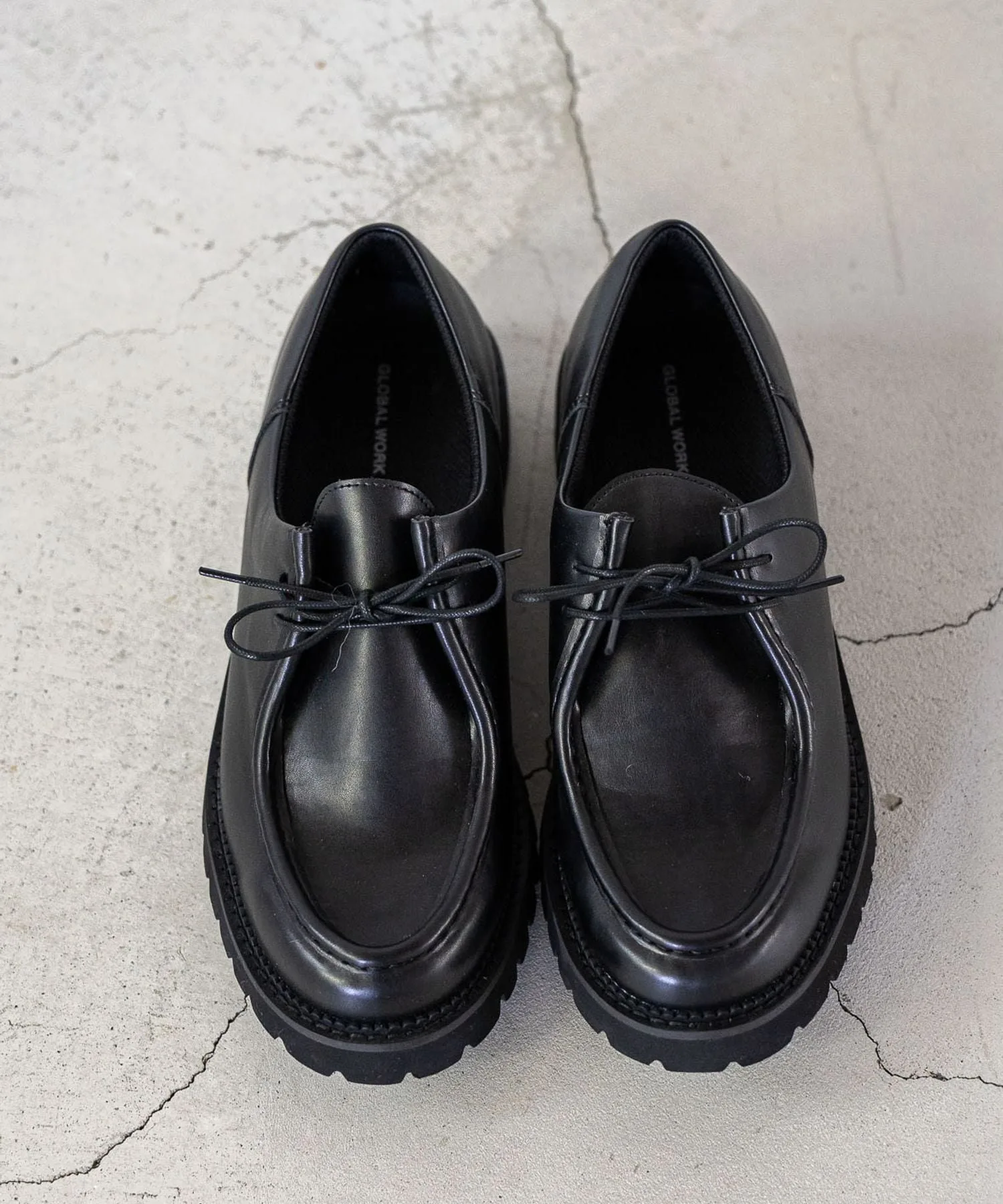 Водоотталкивающие кожаные туфли Rakushon/572273 GLOBAL WORK, Black PU/Tyrolean 12