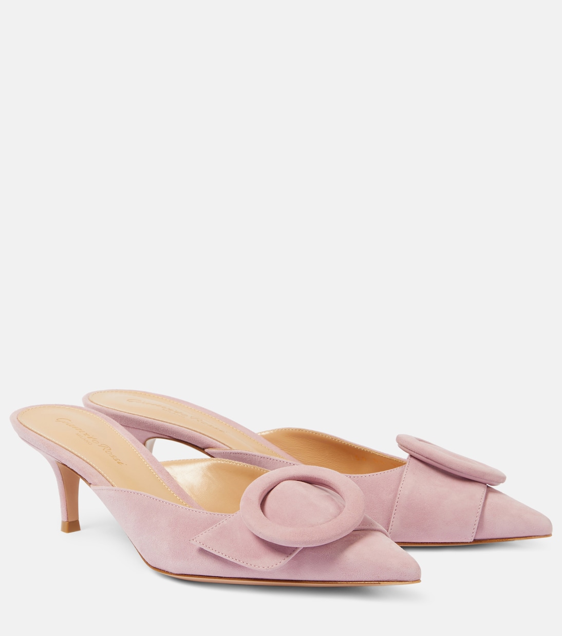 Замшевые мюли Portofino 55 Gianvito Rossi, Sugar