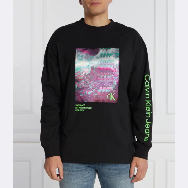 

Толстовка свободного кроя Hyper Real Landscape ls Calvin Klein, черный