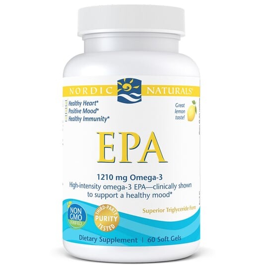 

Nordic Naturals, EPA 1210 мг Омега-3 60 мягких капсул, со вкусом лимона