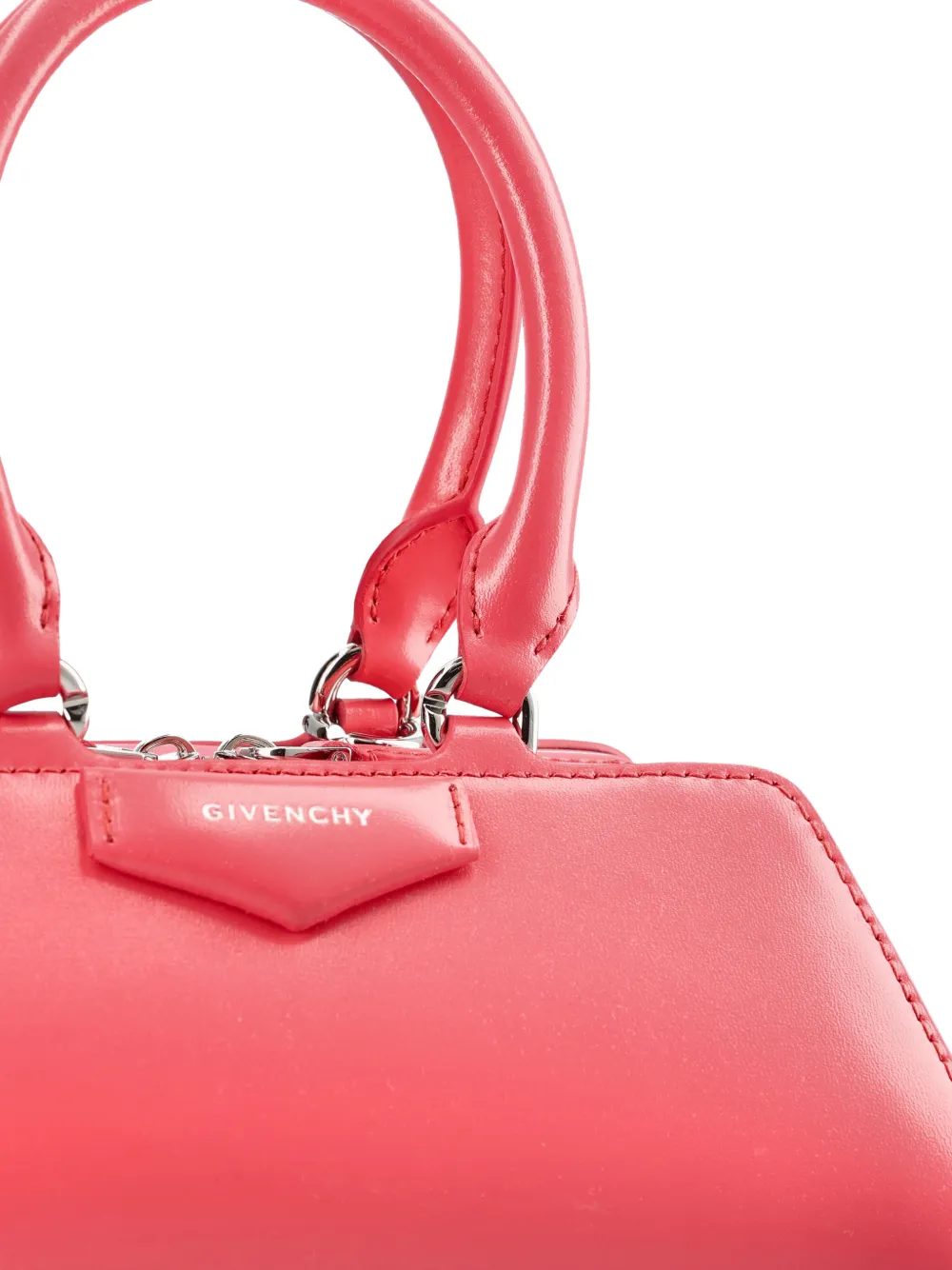 Сумка-сэтчел Mini Antigona East-West из телячьей кожи Givenchy, розовый — фото 4