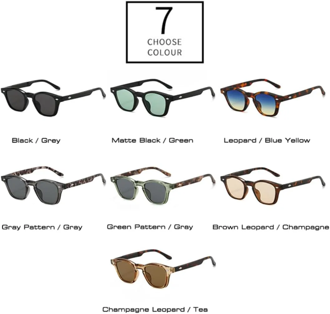 

Солнцезащитные очки для мужчин и женщин - защита UV400 - двухцветные заклепки "кошачий глаз" для занятий спортом на открытом воздухе и вождения DSVIGF, Black Grey