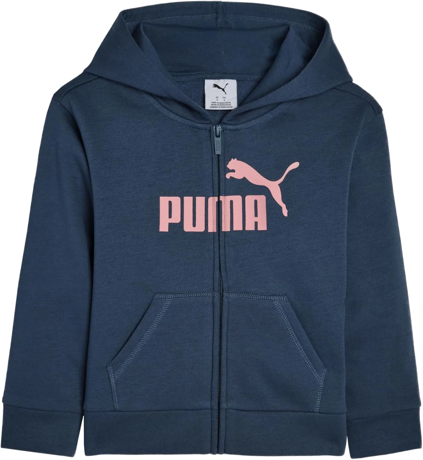 Детская худи на молнии PUMA Core Logo, Dark Indigo