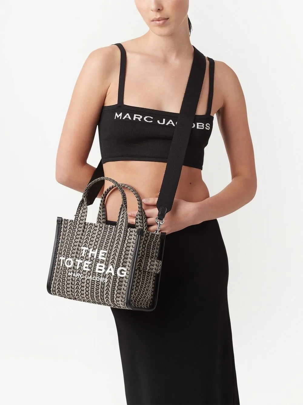 Маленькая сумка The Monogram Tote MARC JACOBS, нейтральный — фото 2