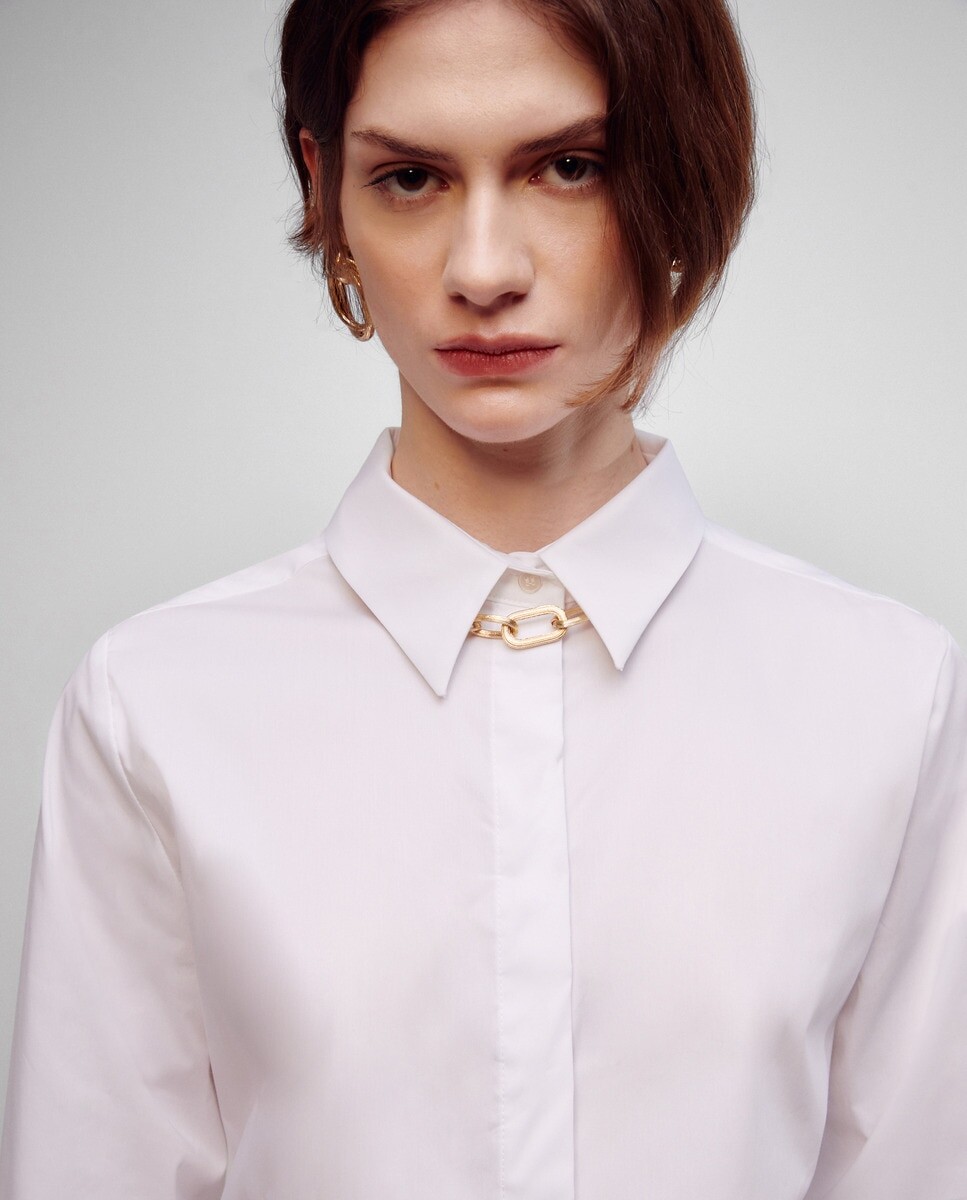 

Женская рубашка из поплина Woman El Corte Inglés, белый