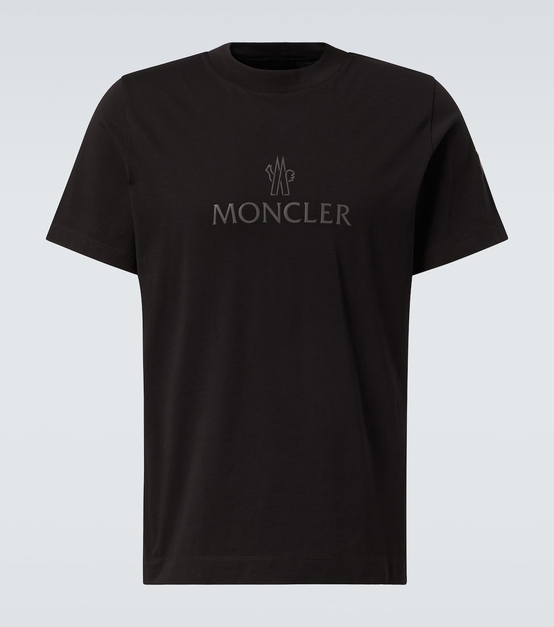 

Футболка из хлопкового джерси с логотипом Moncler, черный