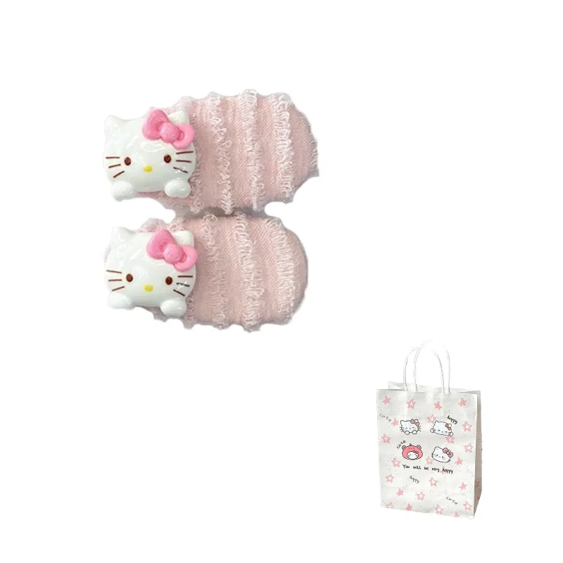 Заколки для волос Sanrio Hello Kitty Kurolumi из хлопка и льна